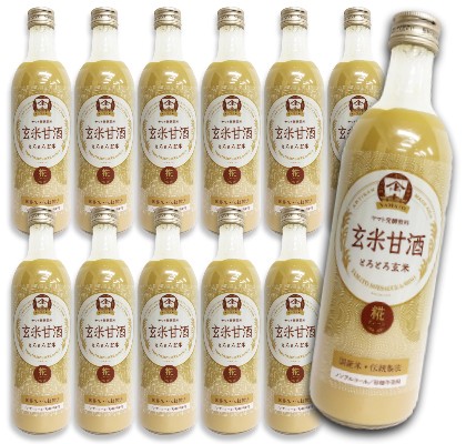 ヤマト醤油味噌 玄米甘酒 490ml 瓶 × 12本 甘酒の商品画像