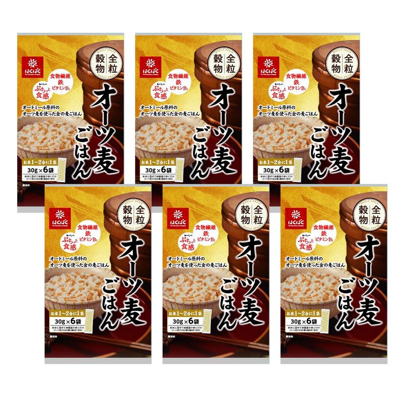 はくばく オーツ麦ごはん 180g（30g×6）×6個