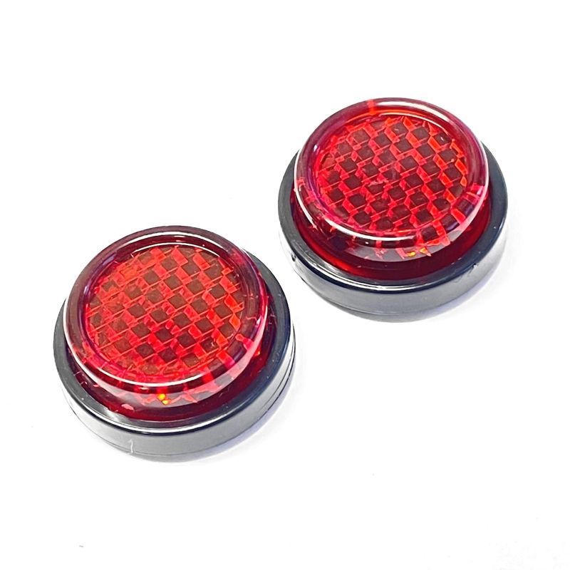 CGP all-purpose reflector red reflector 25mm red round 2 piece insertion both sides tape attaching side door bicycle bike night road shines safety up 