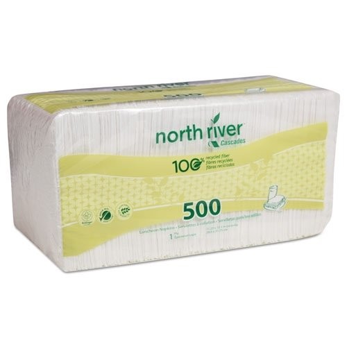 Cascades north river 1 napkin,1-ply,5.63?X 6.25, white,500?/ pack 