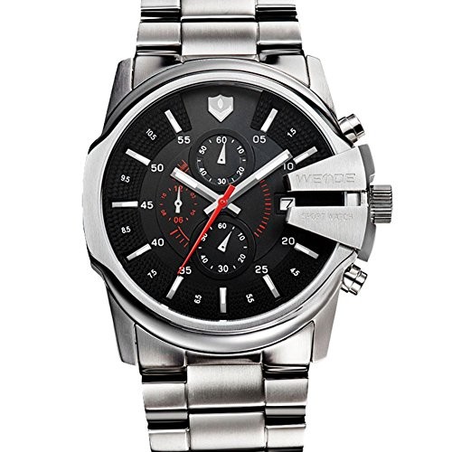 WEIDE водонепроницаемый многофункциональный бизнес casual мужской часы??? черный 