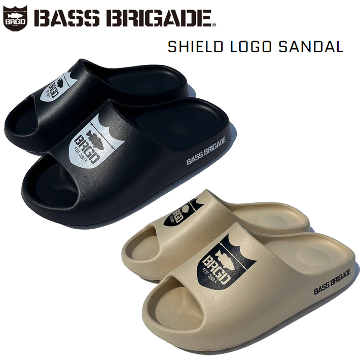  recovery - sandals bus Brigade sandals BCSD54 SHIELD LOGO SANDAL- BLACK / SAND - shield Logo sandals bus fishing bus fishing sole . thickness .. li