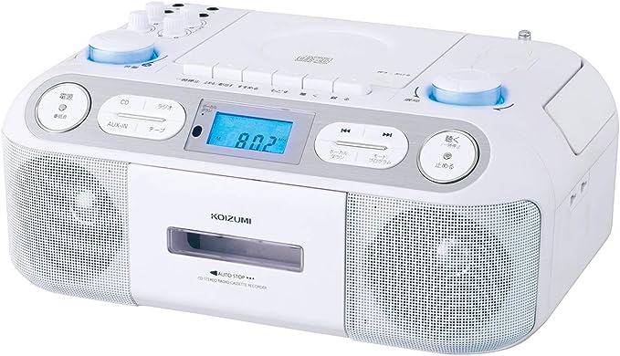  Koizumi CD radio-cassette reproduction speed control Vocal down function Mike attached remote control attaching . white SAD-4942/W