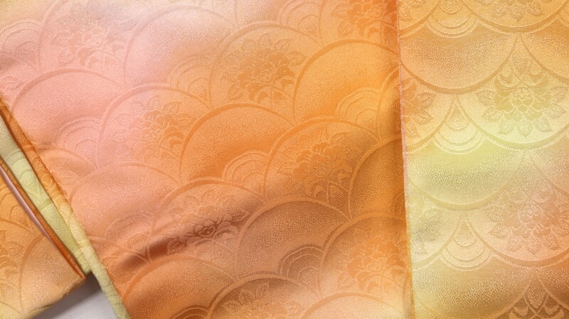 4/16 number bokashi pattern .. pattern undecorated fabric kimono ..