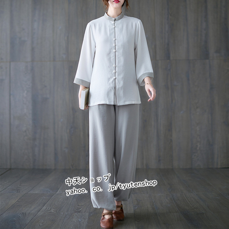  коричневый ina одежда осень одежда женский китайский одежда хлопок лен способ tops + брюки выставить длинный рукав tops длинные брюки 2 позиций комплект свободно casual 40 плата 50 плата мода 
