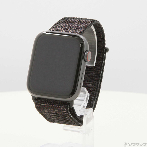 Apple Apple Watch Series 4 GPS＋Cellularモデル 44mm スペースグレイアルミニウムケースとブラックスポーツループ MTVV2J/A Apple Watch Apple Watch Series 4 スマートウォッチ本体の商品画像