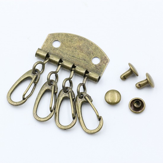 4 ream key case metal fittings calking attaching 5 collection set all 4 color key case leather craft metal fittings parts parts key holder key holder metal fittings key case for key metal fittings 