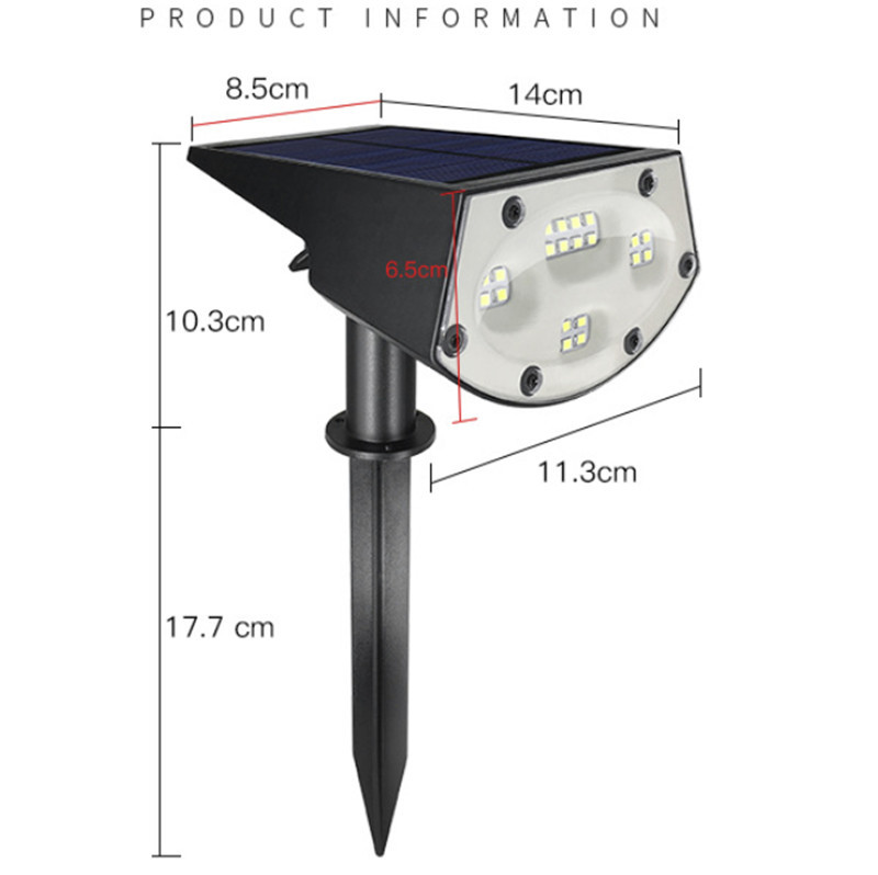  solar light light sensor light garden light free shipping lamp color daytime white color 20LED spotlight 2. lighting mode IP67 waterproof 