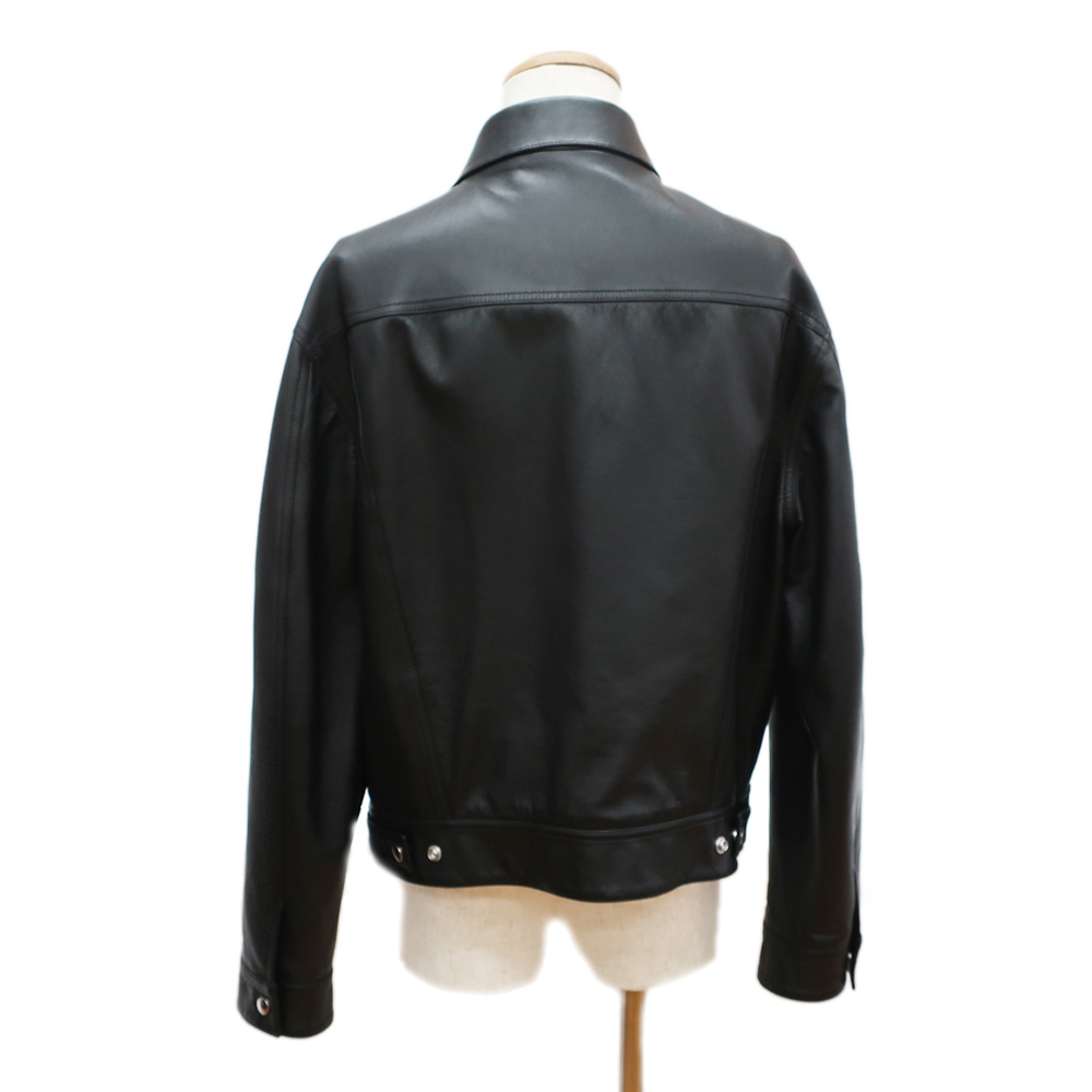 [ Tempaku ] Celine leather jacket jacket black size 50 sheep leather lambskin apparel clothes outer 