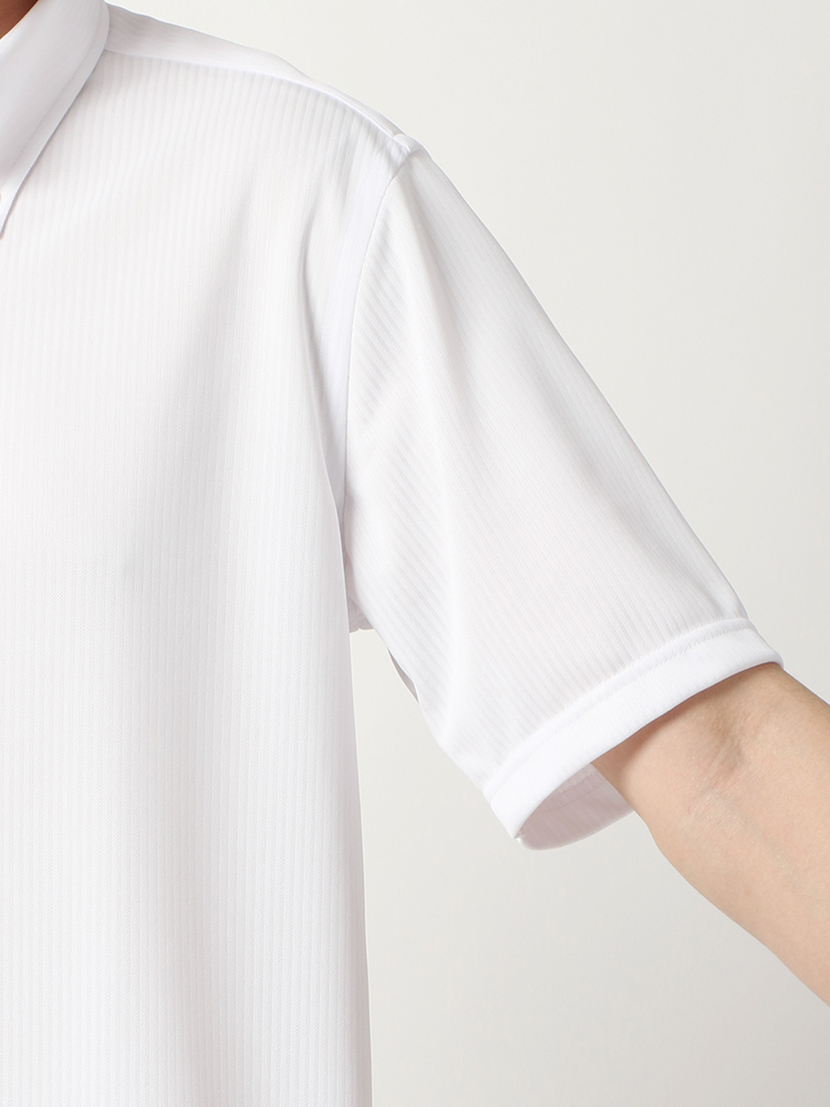 [ костюм квадратное ] мужской biz рубашка-поло короткий рукав антибактериальный дезодорация non утюг джерси - кнопка down цвет TRAVELER белый 