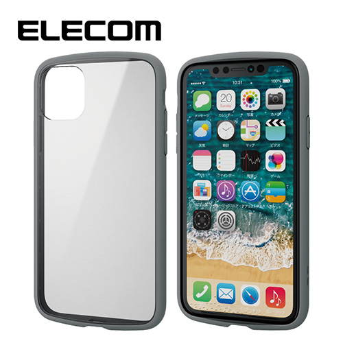 ELECOM iPhone 11 TOUGH SLIM LITE フレームカラー PM-A19CTSLFCGY（グレー）×2個 TOUGH SLIM LITE iPhone用ケースの商品画像