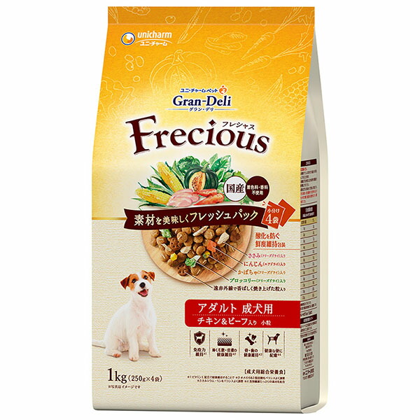 unicharm グラン・デリ フレシャス アダルト 成犬用 チキン＆ビーフ 1kg×8セット ユニ・チャームペット グラン・デリ ドッグフード ドライフードの商品画像