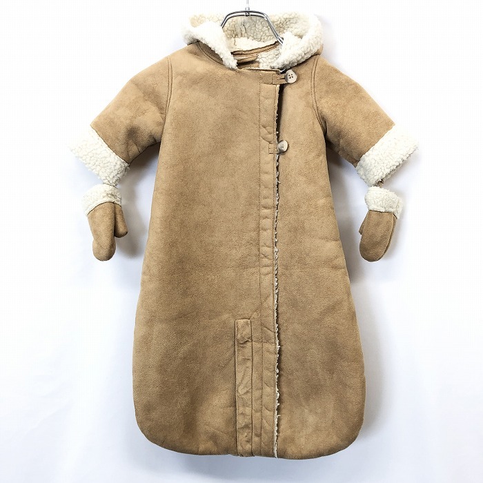 baby Gap baby Gap 60cm(0~6. месяц ) младенец одеяло Parker комбинезон искусственный мутон обратная сторона боа длинный рукав поли 100% оттенок коричневого 