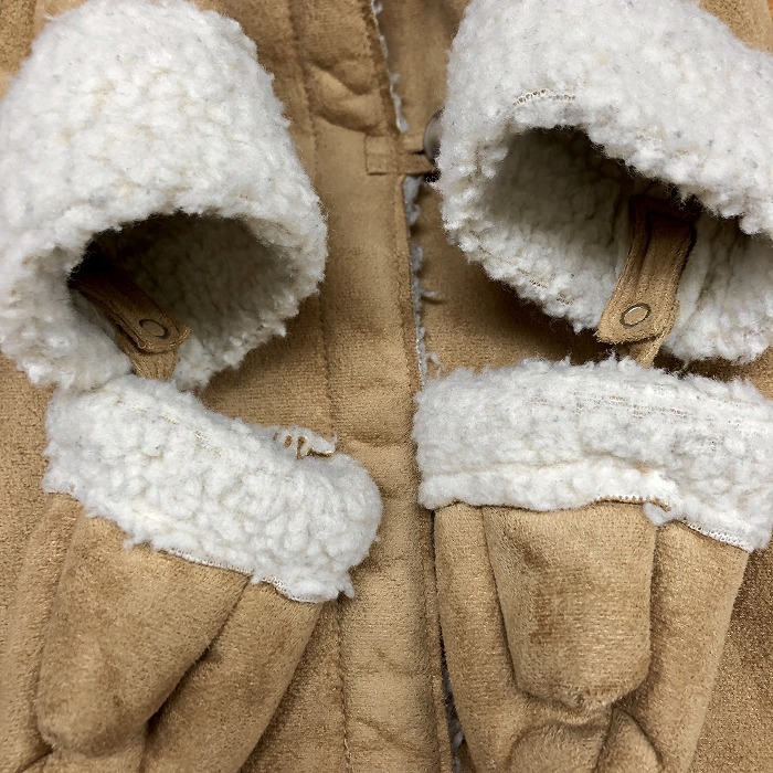 baby Gap baby Gap 60cm(0~6. месяц ) младенец одеяло Parker комбинезон искусственный мутон обратная сторона боа длинный рукав поли 100% оттенок коричневого 