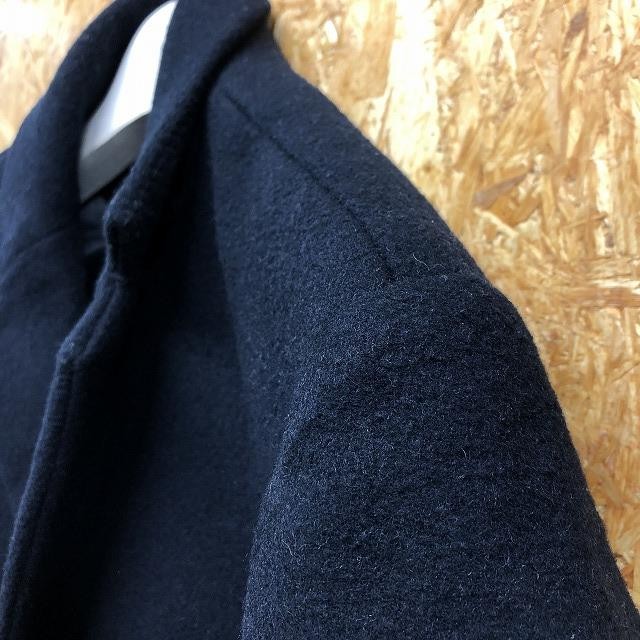 RAGEBLUE Rageblue S мужской Пальто Честерфилд подкладка имеется [The AUSTRALIAN MERINO WOOL PREMIUM] длинный рукав шерсть × поли темный темно-синий 