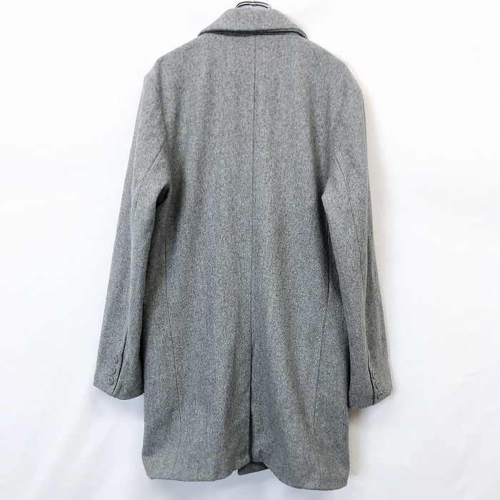  item s Urban Research ITEMS URBAN RESEARCH Пальто Честерфилд кнопка останавливать длинный рукав шерсть × поли × акрил и т.п. 40. серый мужской 