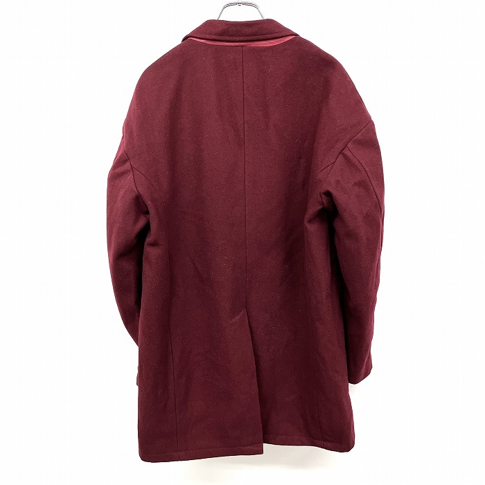  item s Urban Research ITEMS URBAN RESEARCH melt n Пальто Честерфилд длинный рукав шерсть × нейлон 38 wine red серия красный серия мужской 