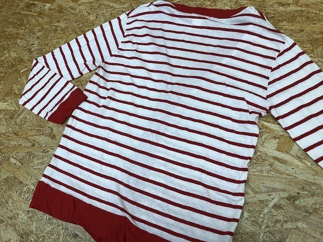  голубой Work BLUE WORK cut and sewn кардиган несколько тонкий окантовка 2poke длинный рукав 1 "теплый" белый × красный мужской 