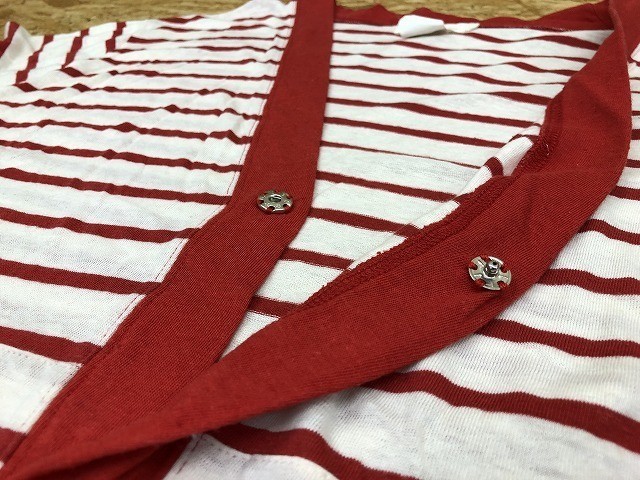  голубой Work BLUE WORK cut and sewn кардиган несколько тонкий окантовка 2poke длинный рукав 1 "теплый" белый × красный мужской 