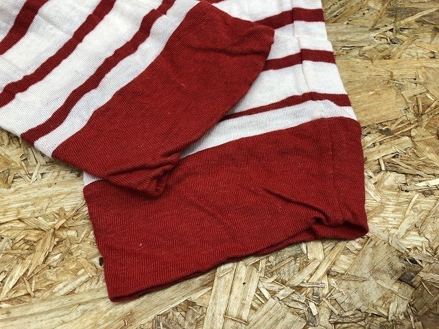  голубой Work BLUE WORK cut and sewn кардиган несколько тонкий окантовка 2poke длинный рукав 1 "теплый" белый × красный мужской 