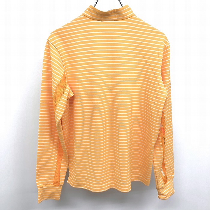 Kolwin Golf рубашка половина Zip cut and sewn рукав . сетка ткань длинный рукав нейлон × полиэстер × полиуретан M orange женский 