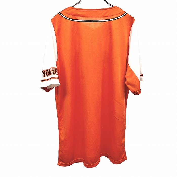  Adidas | Yomiuri Giants . человек adidas|YOMIURI GIANTS бейсбол отвечающий . рубашка кнопка останавливать короткий рукав Logo принт поли 100% L orange мужской 