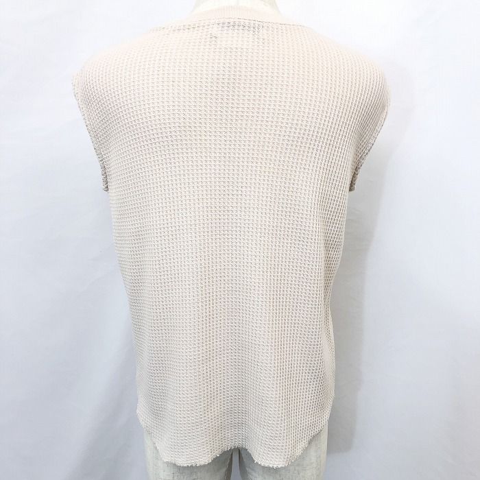 CIAOPANIC TYPY Ciaopanic tipi-ONE женский майка безрукавка cut and sewn вафля одноцветный круглый вырез свет оттенок бежевого 