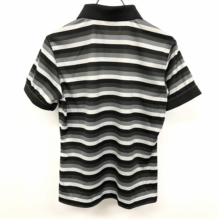  Paradiso Golf Paradiso GOLF рубашка-поло cut and sewn окантовка .. стразы короткий рукав поли 100% M черный × серый женский 