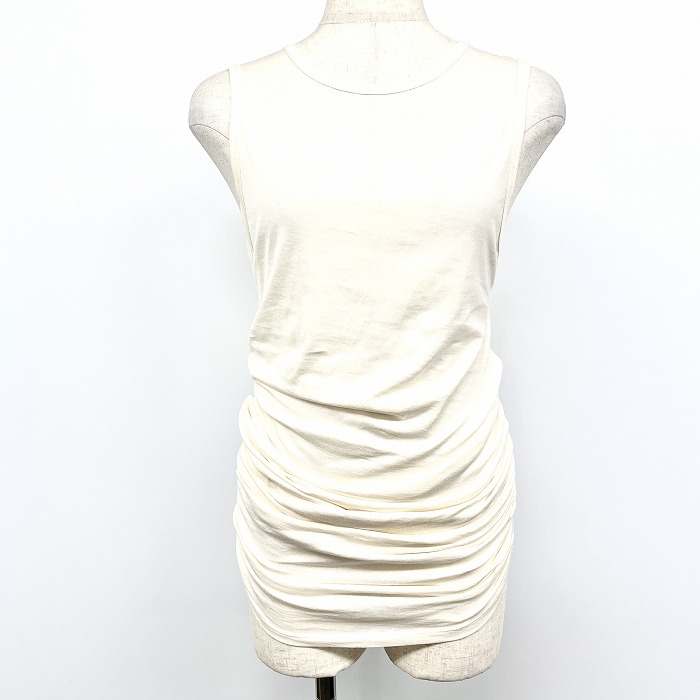  Zara ZARA боковой gya The - майка безрукавка внутренний cut and sewn одноцветный хлопок 100% M Heather слоновая кость . неотбеленная ткань цвет женский 