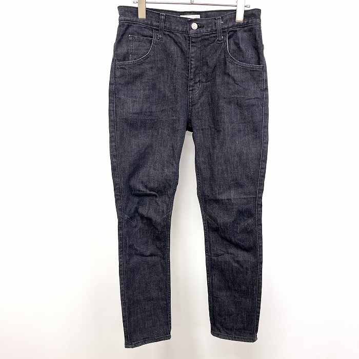  Beams BEAMS Denim брюки джинсы ji- хлеб немного конический Zip fly длинный сделано в Японии хлопок × полиуретан S темно-синий темно-синий мужской 