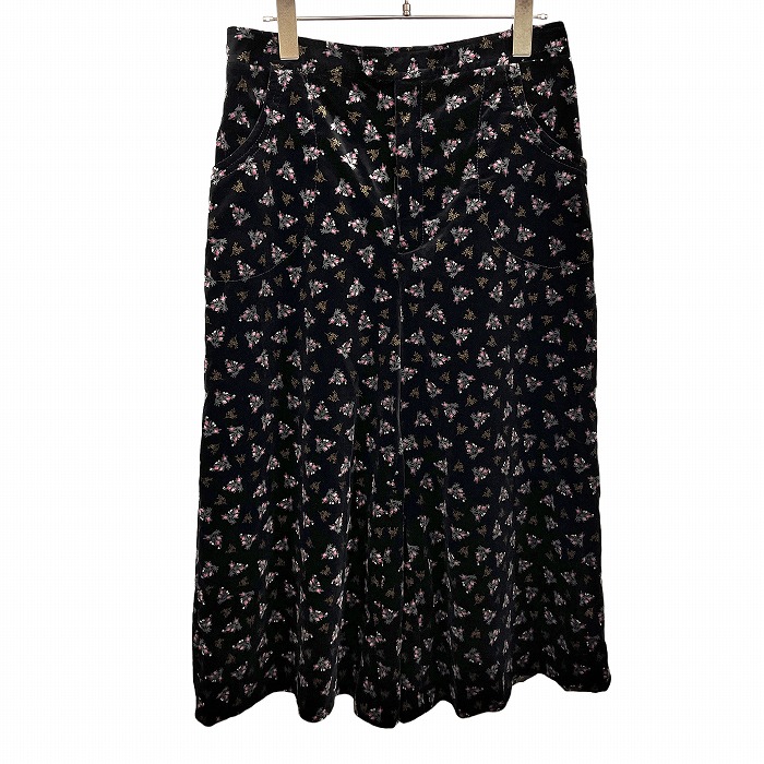  Zara ZARA широкий брюки flare pants гаучо брюки bell спальное место другой . велюр цветочный принт хлопок 100% M черный чёрный × розовый × серый × чай женский 