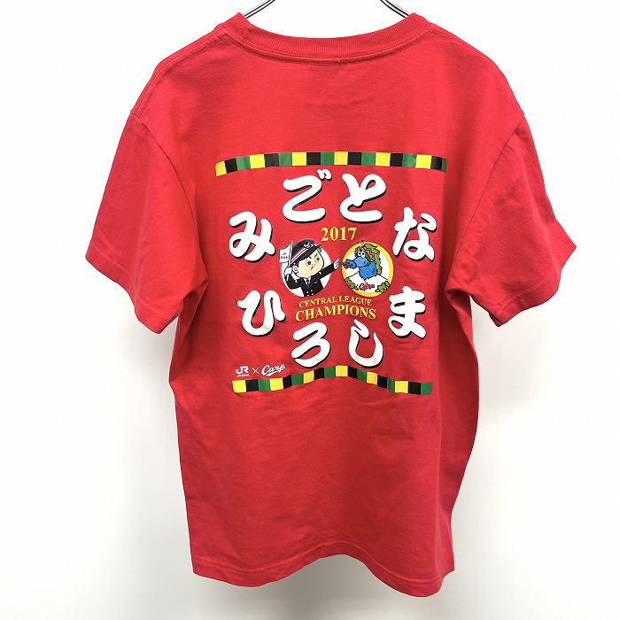  принт Star бейсбол JR запад Япония | Hiroshima Toyo Carp футболка короткий рукав задний принт ........2017se* Lee g победа хлопок 100% S красный мужской 
