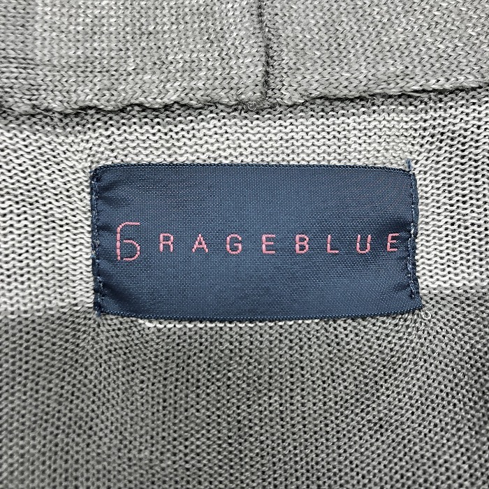  Rageblue RAGEBLUE тонкий вязаный шаль цвет кардиган окантовка немного .. чувство ракушка кнопка длинный рукав акрил 100% M. серый мужской 