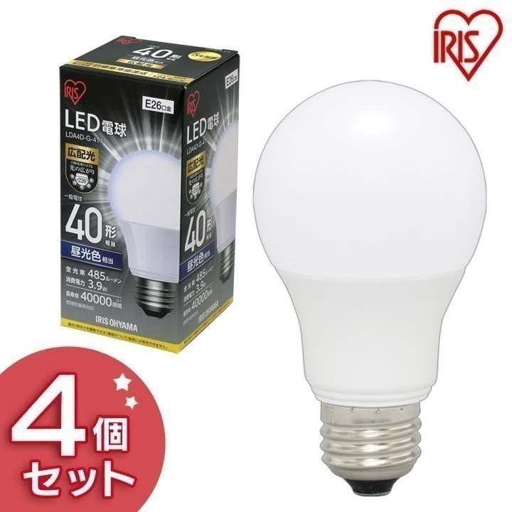 エコハイルクス LED電球 LDA4D-G-4T4 （昼光色）の商品画像