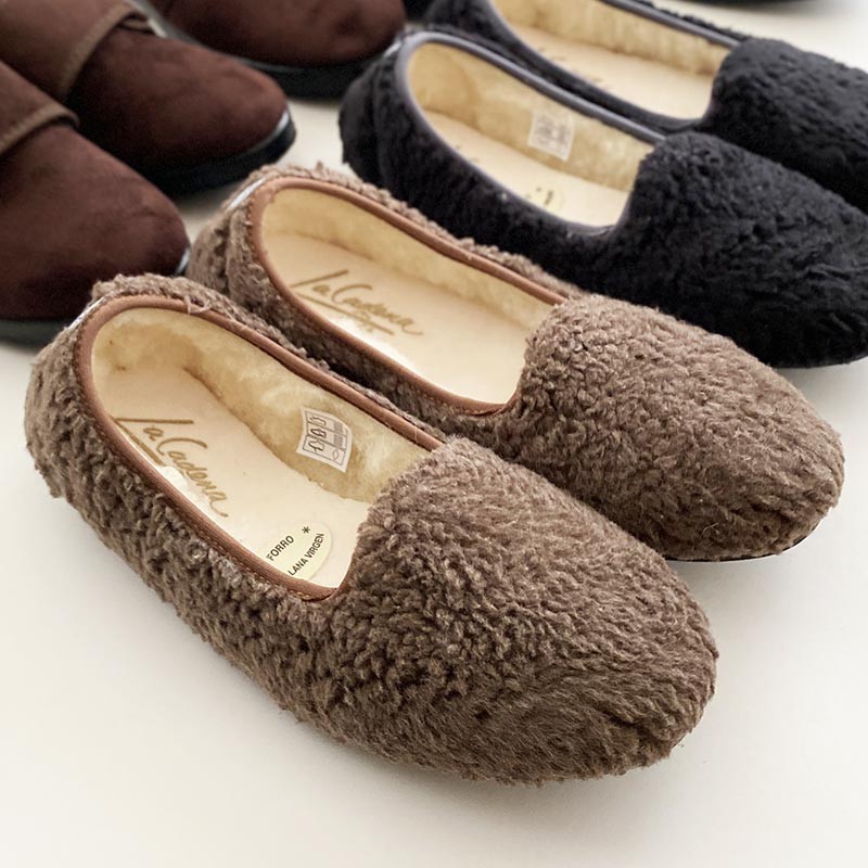 LA CADENAlakatena wool boa opera shoes slip-on shoes l Spain flat shoes .... kung fu shoes 