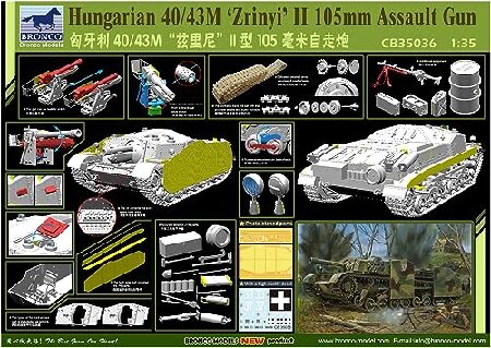 ブロンコモデル ハンガリー40/43M ズリーニィII型105ミリ自走砲CG画像（1/35スケール CB35036） ミリタリー模型の商品画像