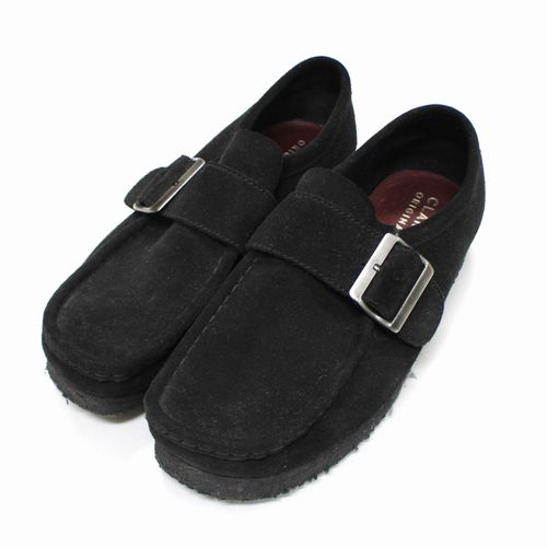 Clarks Clarks wallabee Monkwala Be monk suede shoes UK9 black 