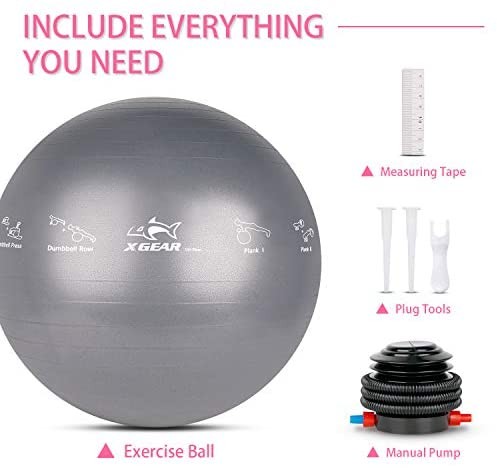 XGEAR фитбол yo Gabor anti Burst specification толщина . пилатес мяч йога воздушный насос есть ( серый 75cm)