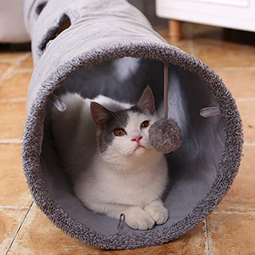 PAWZ Road кошка тоннель .... игрушка складной крепкий .... имеется тоннель M серый ( серый M)