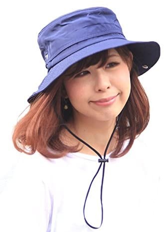 ( Orient шляпа ) Orient Hat elegant взрослый ультрафиолетовые лучи меры маленький лицо эффект нейлон приключения шляпа женский ( голубой F)