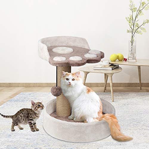 67i кошка для башня для кошки кошка tower Mini type коготь .. игрушка имеется днем . tower кошка. игрушка compact сборка простой ( бежевый + кофе цвет )