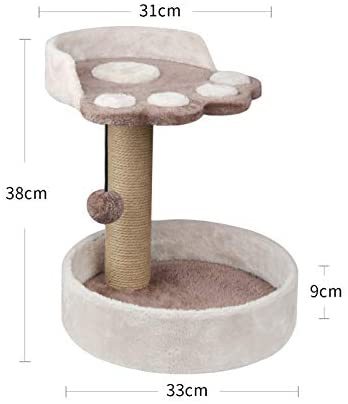 67i кошка для башня для кошки кошка tower Mini type коготь .. игрушка имеется днем . tower кошка. игрушка compact сборка простой ( бежевый + кофе цвет )