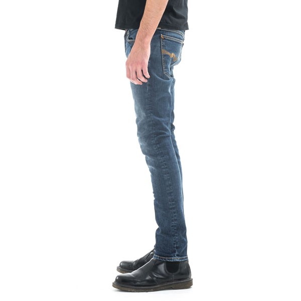 nudie jeans ヌーディージーンズ LONG JOHN TELEVISION BLUE NUDIE JEANS　タイトロングジョン スキニー
