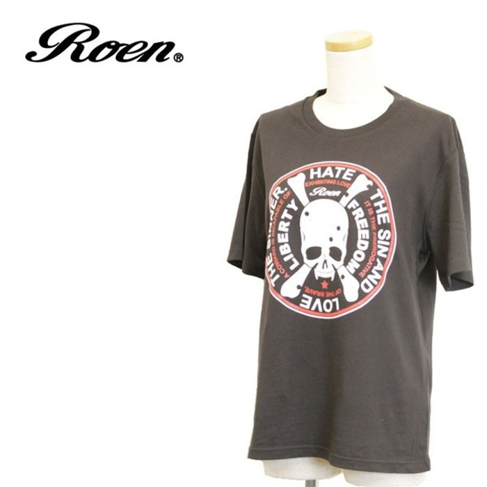 ロエン roen Tシャツ 半袖 スカル ドクロ ブラック : 59147002 : UPPER  