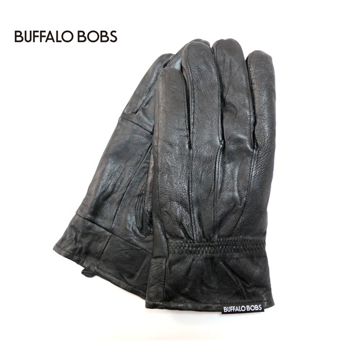 BUFFALOBOBS バッファローボブズ 手袋 レザーグローブ/ブラック