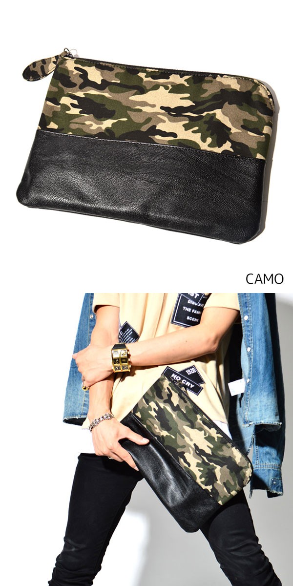 Diavlo ディアブロ カモフラクラッチBAG 迷彩 カモフラジュ : UPPER