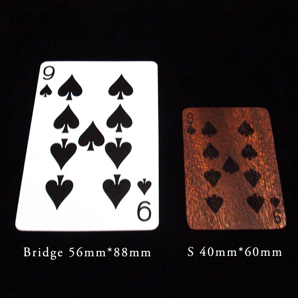 木製のトランプ Miniサイズ 革ケース付き 木製品 日本製 ハンドメイド