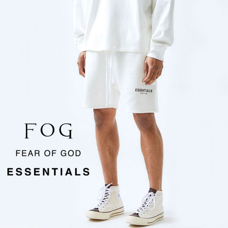 FOG ESSENTIALS エッセンシャルズ スウェット ショーツ ショートパンツ メンズ 短パン ストリート カジュアル ブラック ホワイト 白  リラックス ルームウェア :fog-shorts-wht:UPPER GATE - 通販 - Yahoo!ショッピング