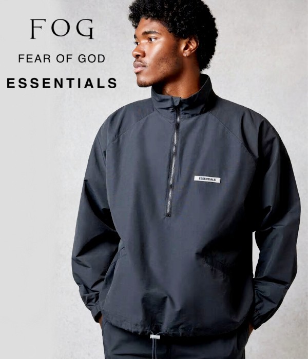 FOG Essentials エッセンシャルズ ハーフジップトラックジャケット メンズ ナイロン ストリート オーバーサイズ