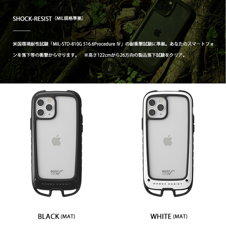 ROOT CO. ルートコー iPhone11Pro用ケース　ホワイト Shock Resist Case ＋Hold. for iPhone11 Pro | ROOT CO